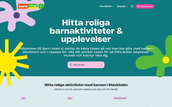 Screenshot of barnistan.se