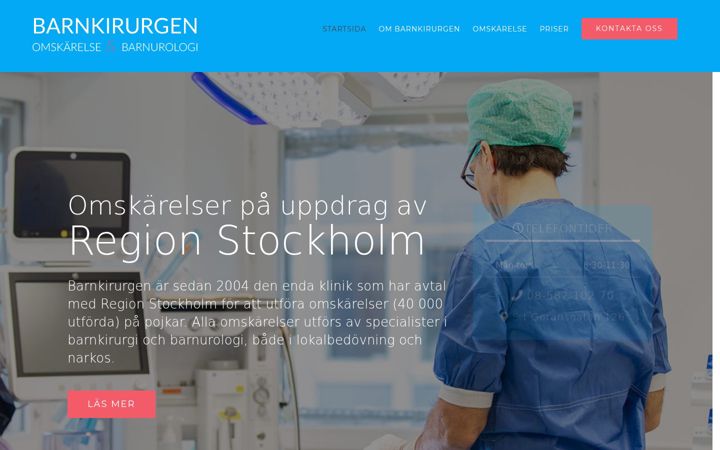 Screenshot of barnkirurgen.se