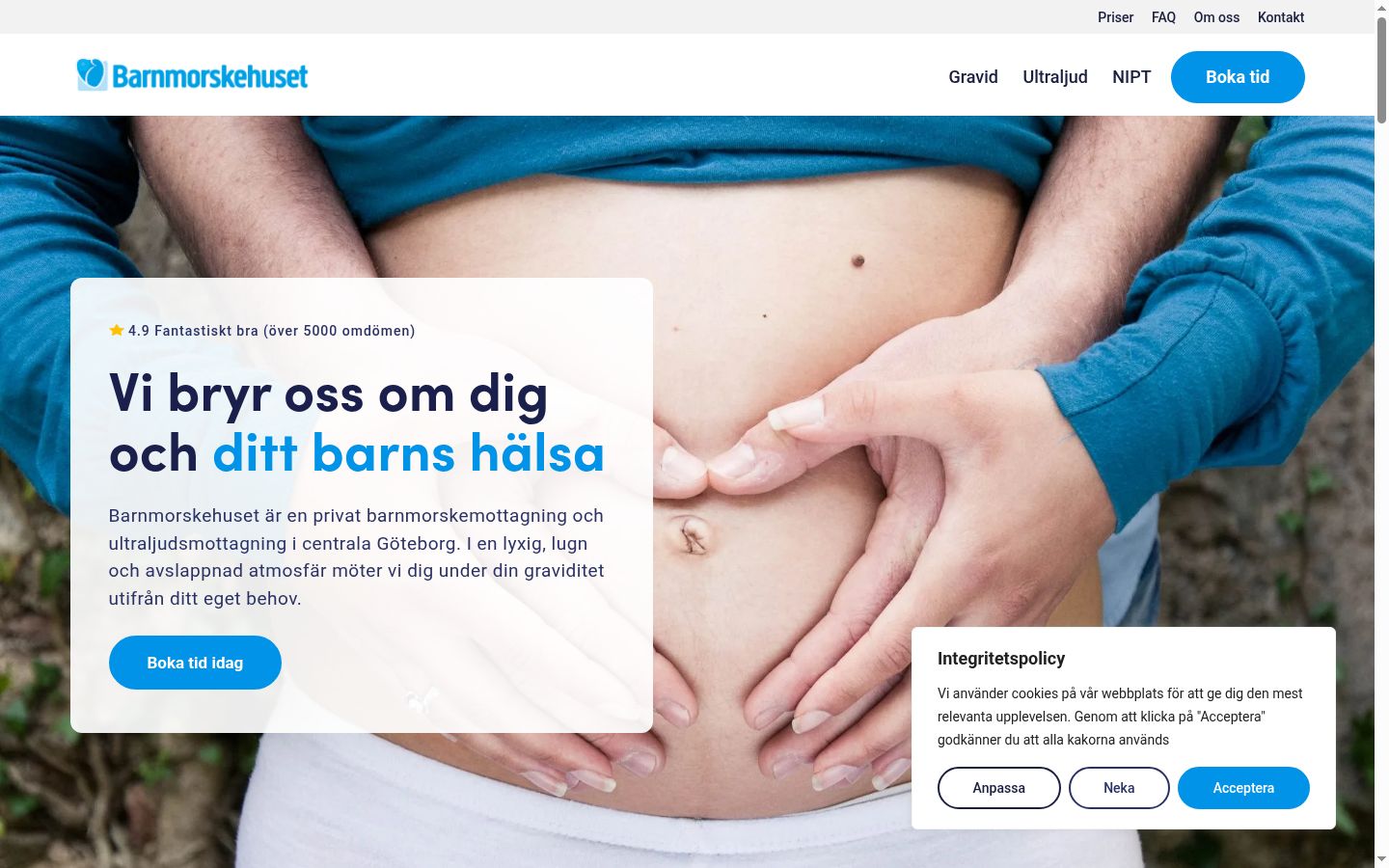 Screenshot del banner di consenso mostrato prima di qualsiasi interazione