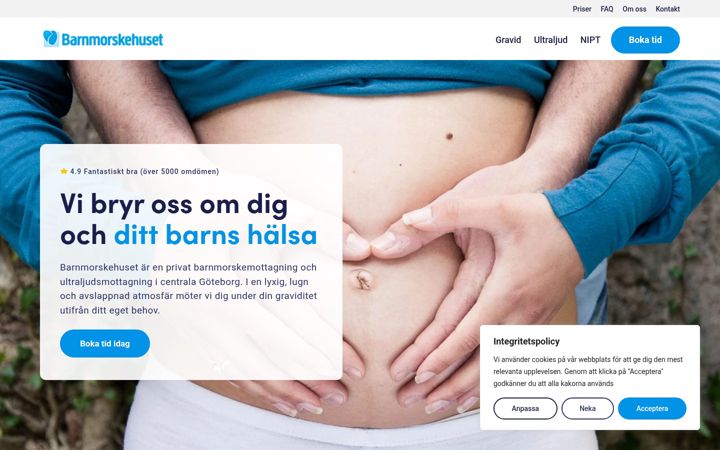 Screenshot of barnmorskehuset.se