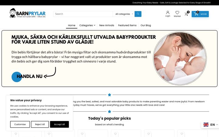Screenshot of barnprylar.com