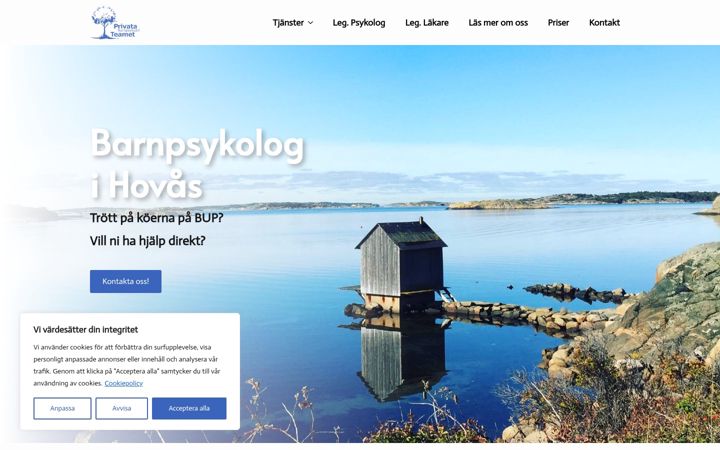 Screenshot of barnpsykologihovas.se