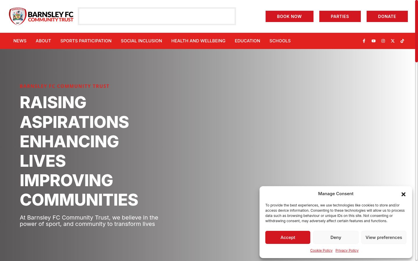 Screenshot tal-banner tal-kunsens muri qabel kwalunkwe interazzjoni