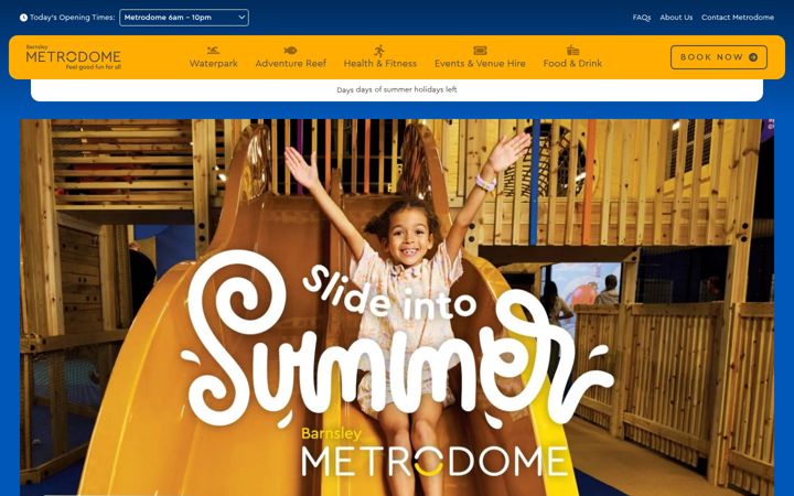 Screenshot of barnsleymetrodome.com
