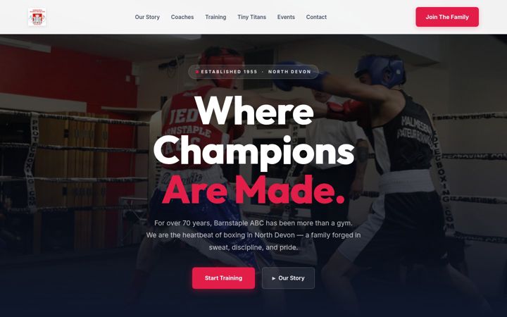 Screenshot of barnstapleboxing1955.co.uk