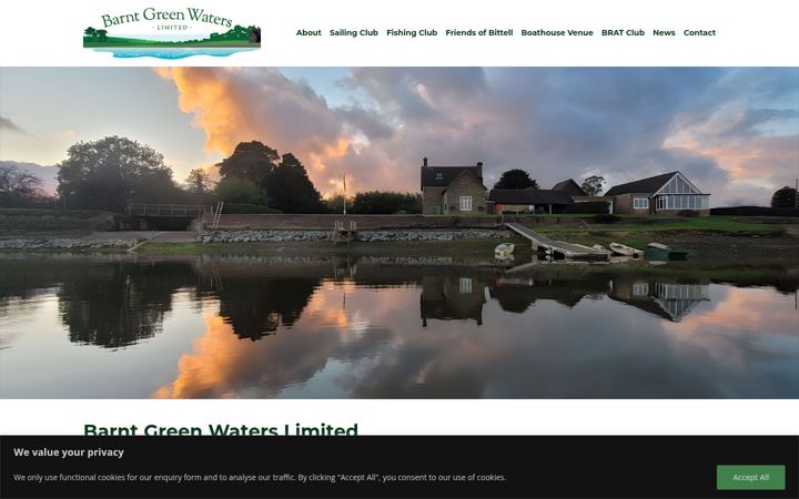 Screenshot of barntgreenwaters.co.uk