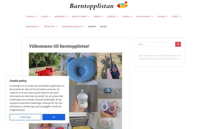 Screenshot of barntopplistan.se