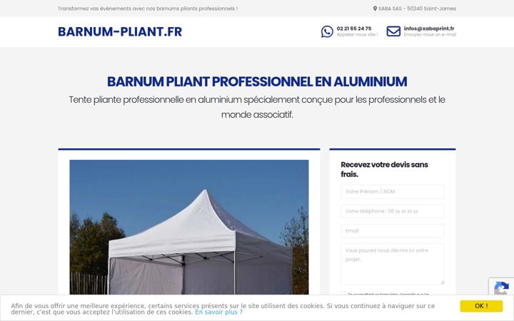 Screenshot of barnum-pliant.fr