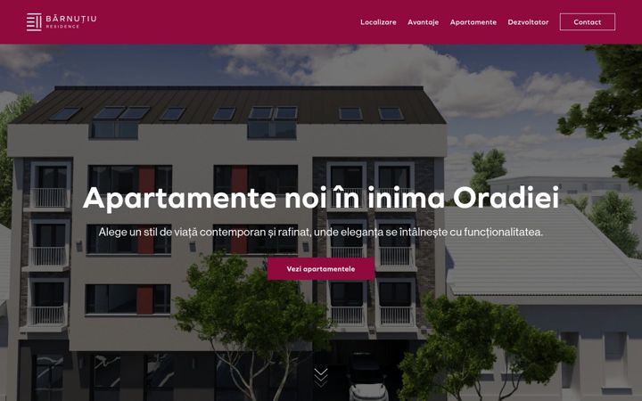 Screenshot of barnutiuresidence.ro