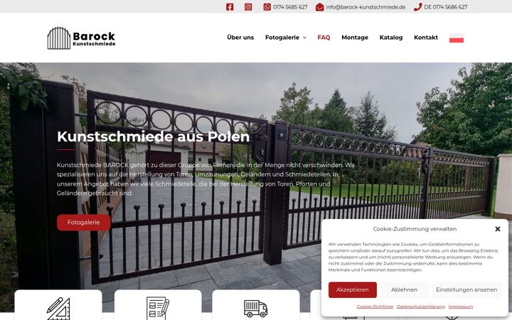 Screenshot of barock-kunstschmiede.de