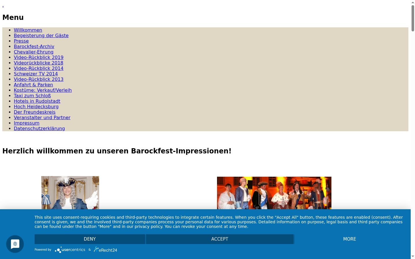 Screenshot des Einwilligungsbanners vor jeglicher Interaktion