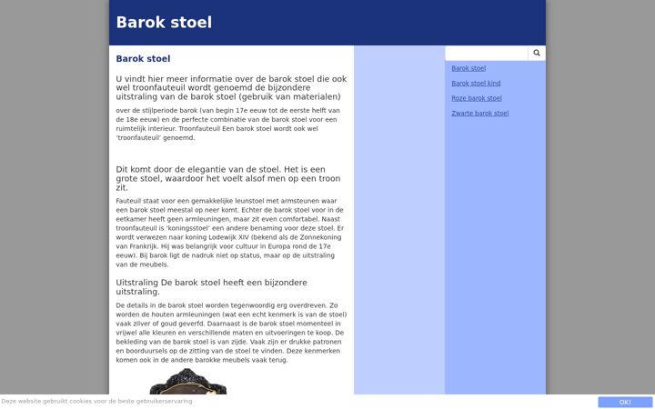 Screenshot of barok-stoel.nl