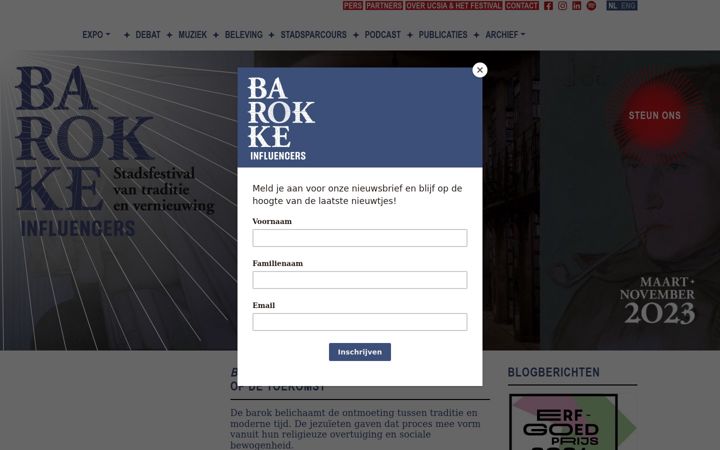 Screenshot di barokkeinfluencers.be