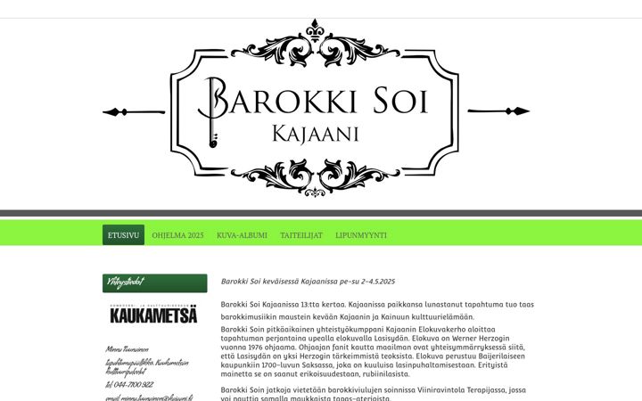 Screenshot of barokkisoi.com