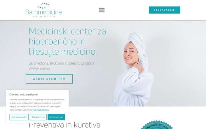 Screenshot of baromedicina.si