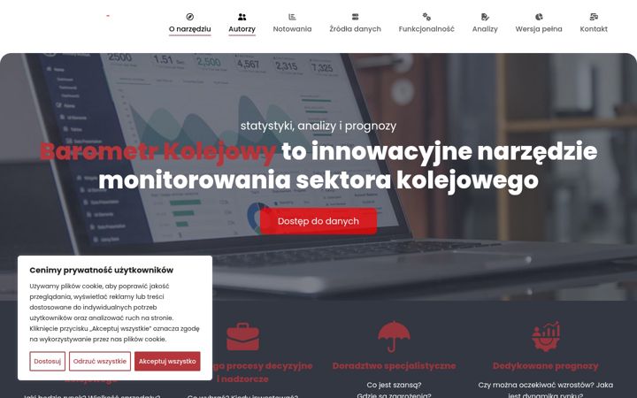 Screenshot of barometrkolejowy.pl