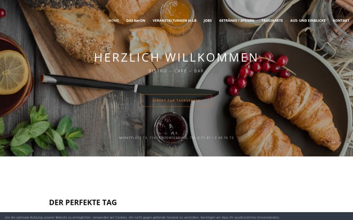 Screenshot of baron-bistro.de