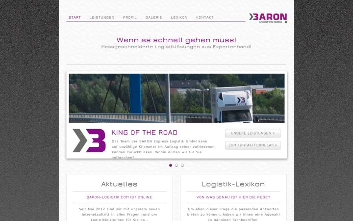 Screenshot of baron-logistics.com