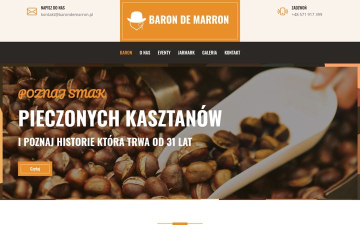 Captura de pantalla de barondemarron.pl