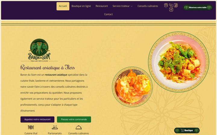 Screenshot of barondusiam.fr