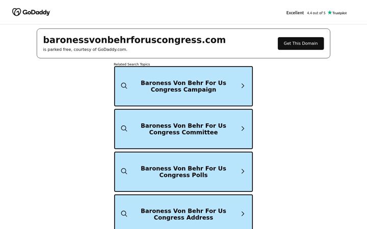Screenshot of baronessvonbehrforuscongress.com