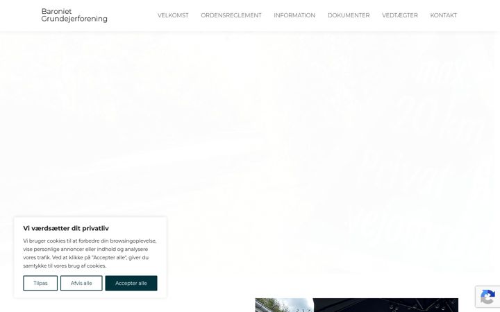Screenshot of baronietgrundejerforening.dk
