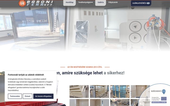 Skærmbillede af baroniferr.hu