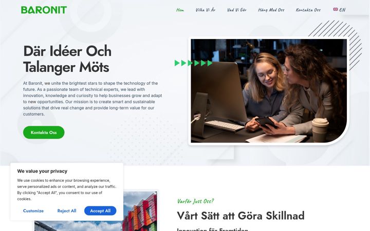 Screenshot of baronit.se