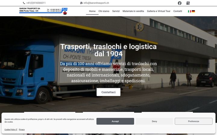 Screenshot ta' baronitrasporti.ch