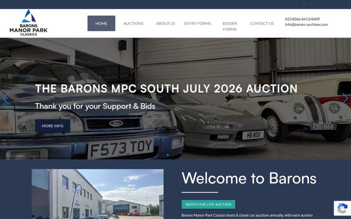 Screenshot of barons-auctions.com
