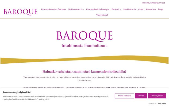 Screenshot of baroque.fi