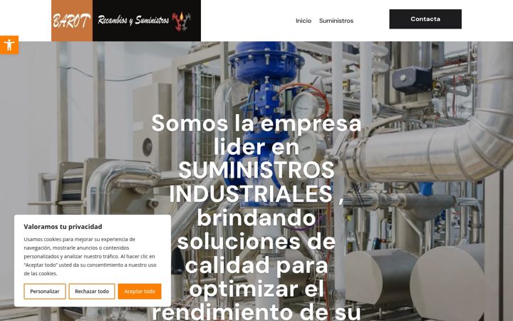 Screenshot ta' barotrecambiosysuministros.es