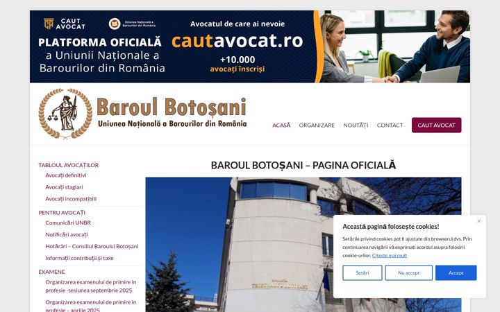 Képernyőkép: baroulbotosani.ro