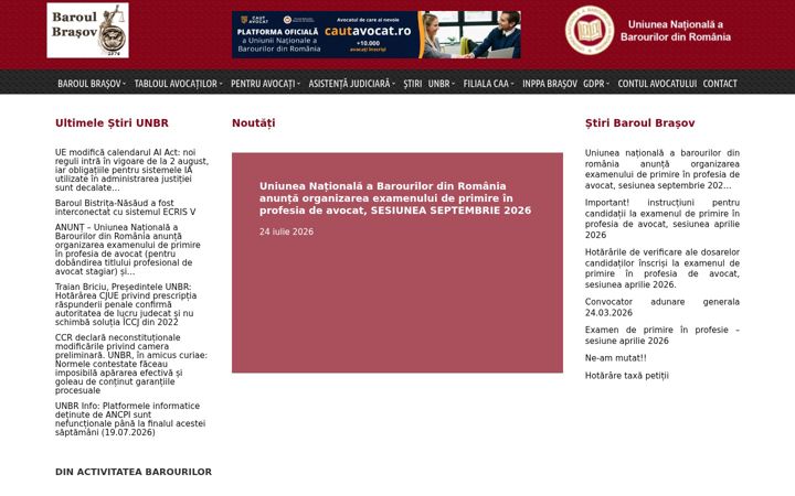 Screenshot of baroulbrasov.ro