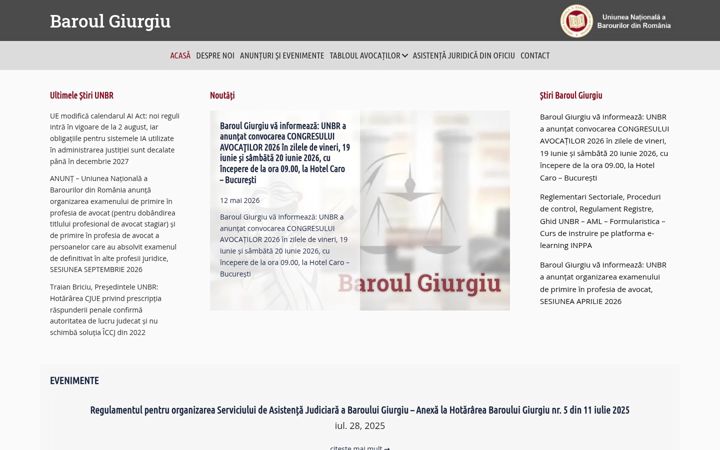 Screenshot of baroulgiurgiu.ro