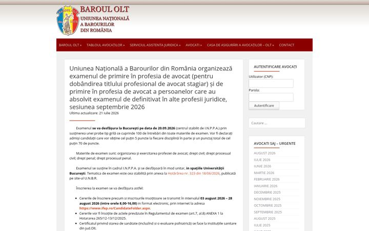 Screenshot of baroulolt.ro