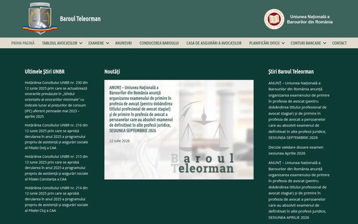 Screenshot of baroulteleorman.ro