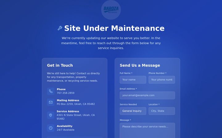 Screenshot of baroza.org