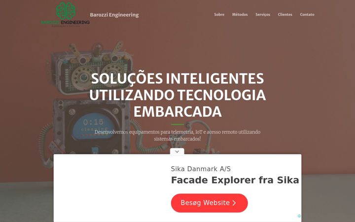 Screenshot of barozziengineering.com.br