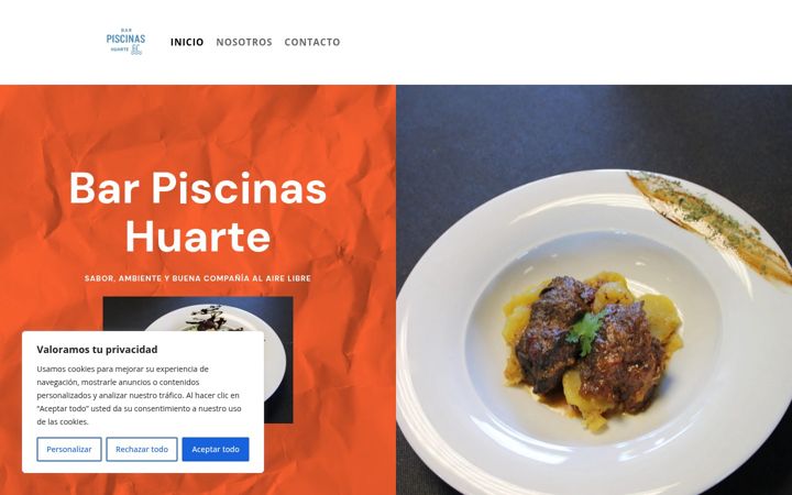 Screenshot of barpiscinashuarte.com