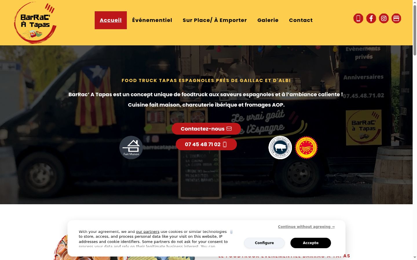 Screenshot tal-banner tal-kunsens muri qabel kwalunkwe interazzjoni
