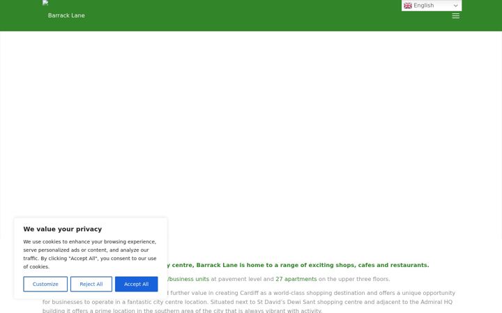 Screenshot of barrack-lane.com