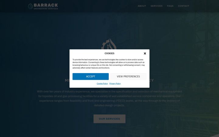 Screenshot of barrackengineering.com