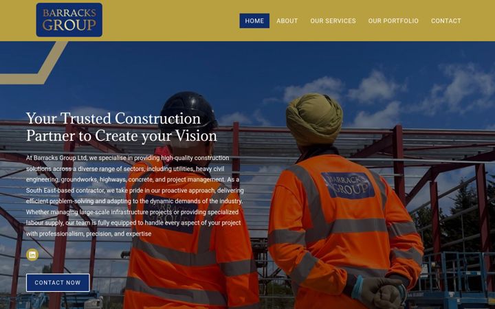 Screenshot of barracksgroup.co.uk