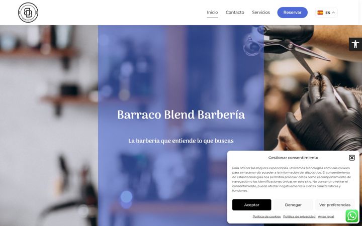 Skærmbillede af barracoblend.es