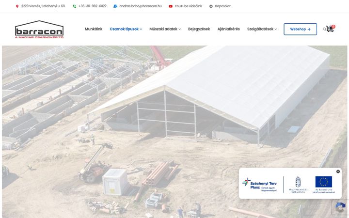 Skærmbillede af barracon.hu