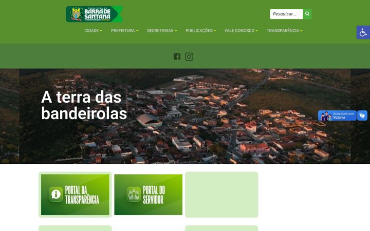 Screenshot of barradesantana.pb.gov.br
