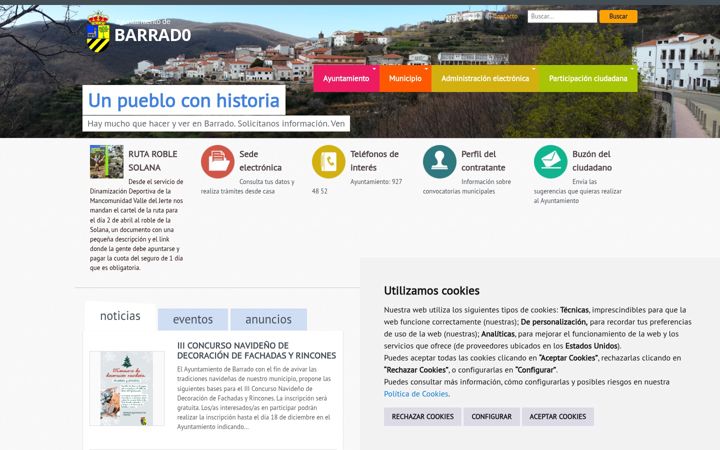 Skærmbillede af barrado.es