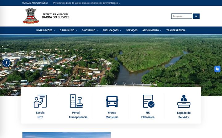 Screenshot of barradobugres.mt.gov.br
