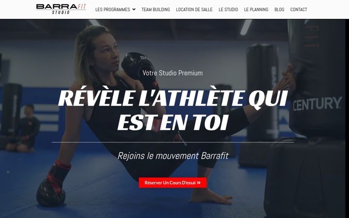 Screenshot ta' barrafitstudio.fr